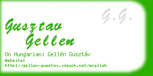 gusztav gellen business card