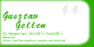 gusztav gellen business card